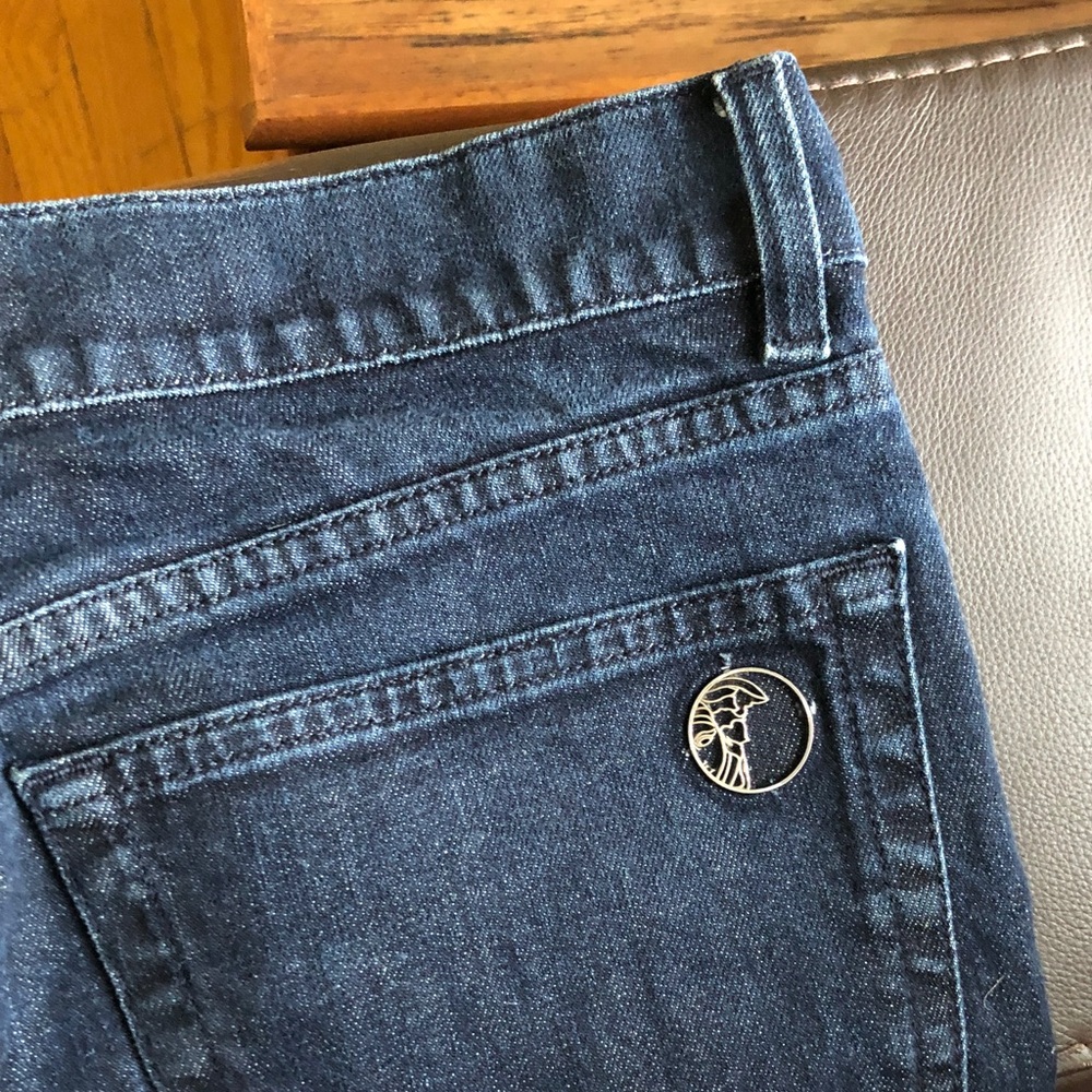 Versace made in Italy Dark Blue Jeans with Decorative Emblem